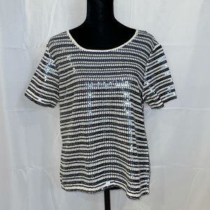 NWT Chico’s Starlet sequin sweater size 1